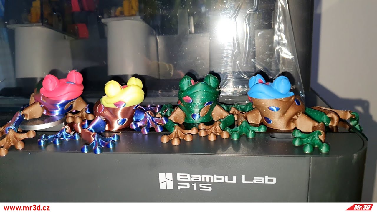 Ukázka 4barevného tisku na Bambu Lab P1S