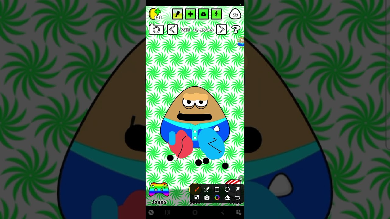 O fake pou (falso pou) quebrou os carinhos do pou (com Smart Car) 