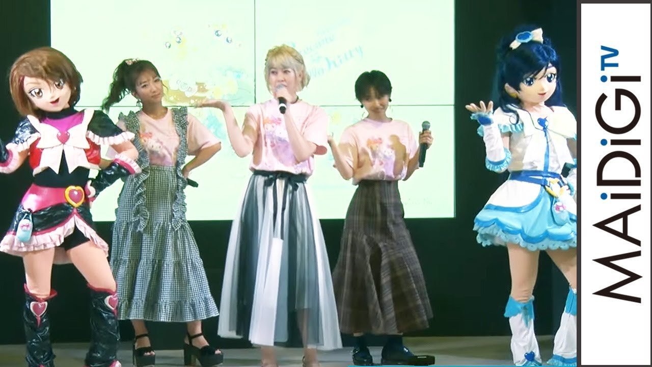 ふたりはプリキュア、ハローキティとコラボ！五條真由美、辻希美＆高橋愛と「ふたりはプリキュア」手振り生披露