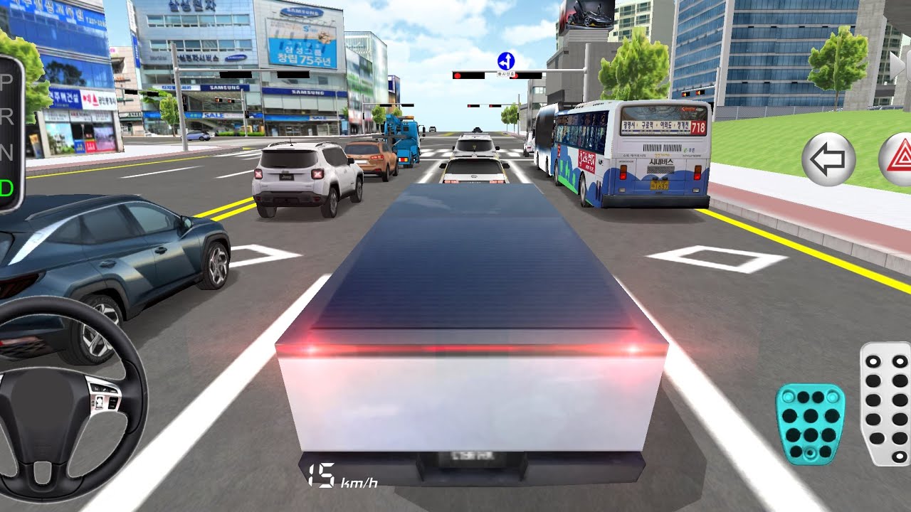New Gray Tesla cyber truck - 3d Driving Class || Car Game #Gameplay #cargame