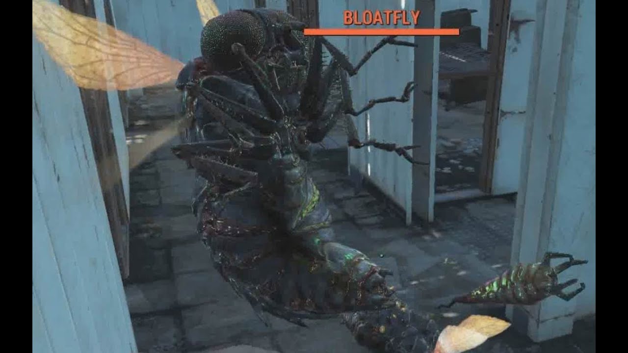 Fallout 4 - FIRST Gameplay! - Building Things! - Meeting The Dog! EVIL Bloat Flies E1