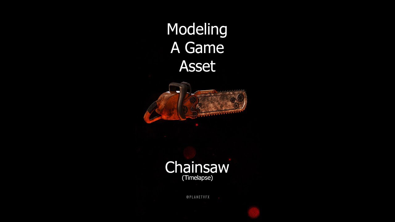 Modeling a Game asset - Chainsaw #gameassets #3dmodeling #3dtutorial