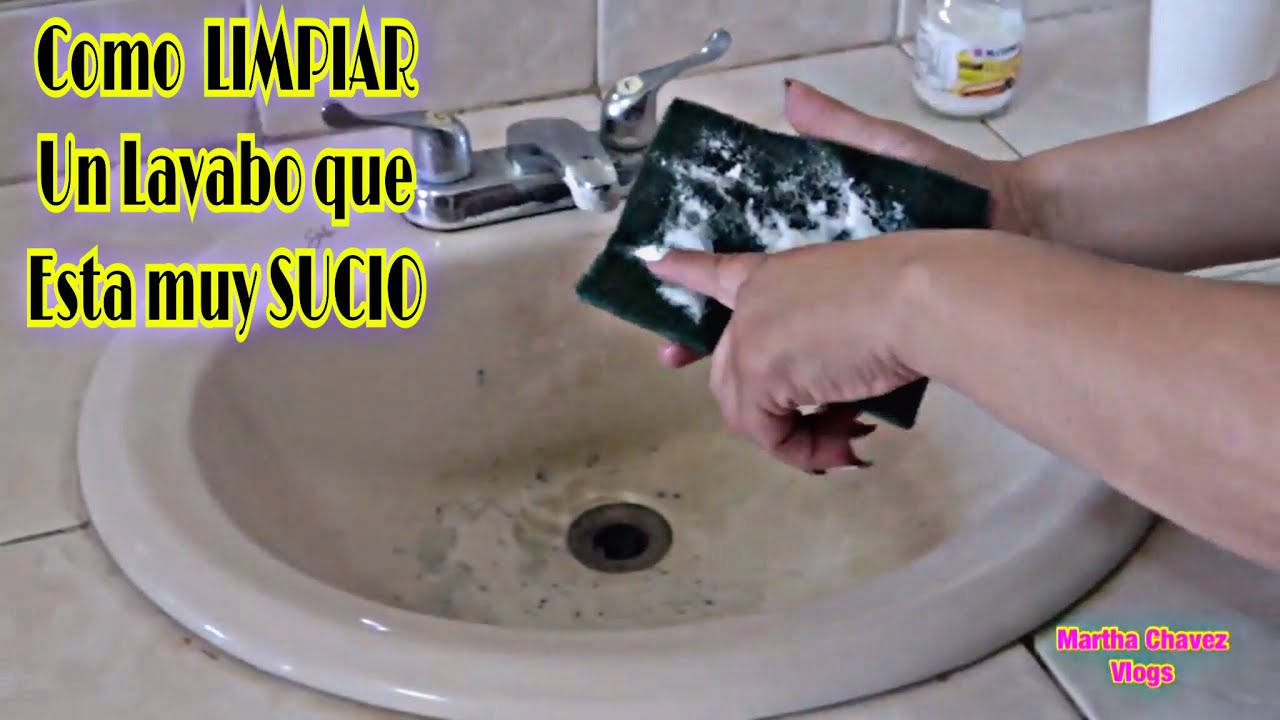 Bicarbonato y Viniagre para limpiar un lavabo  que esta muy sucio 🙌👌