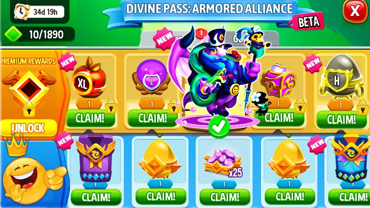 All DIVINE PASS Rewards x High Doom Baron Dragon | FULL UNLOCKED 2025! 😱