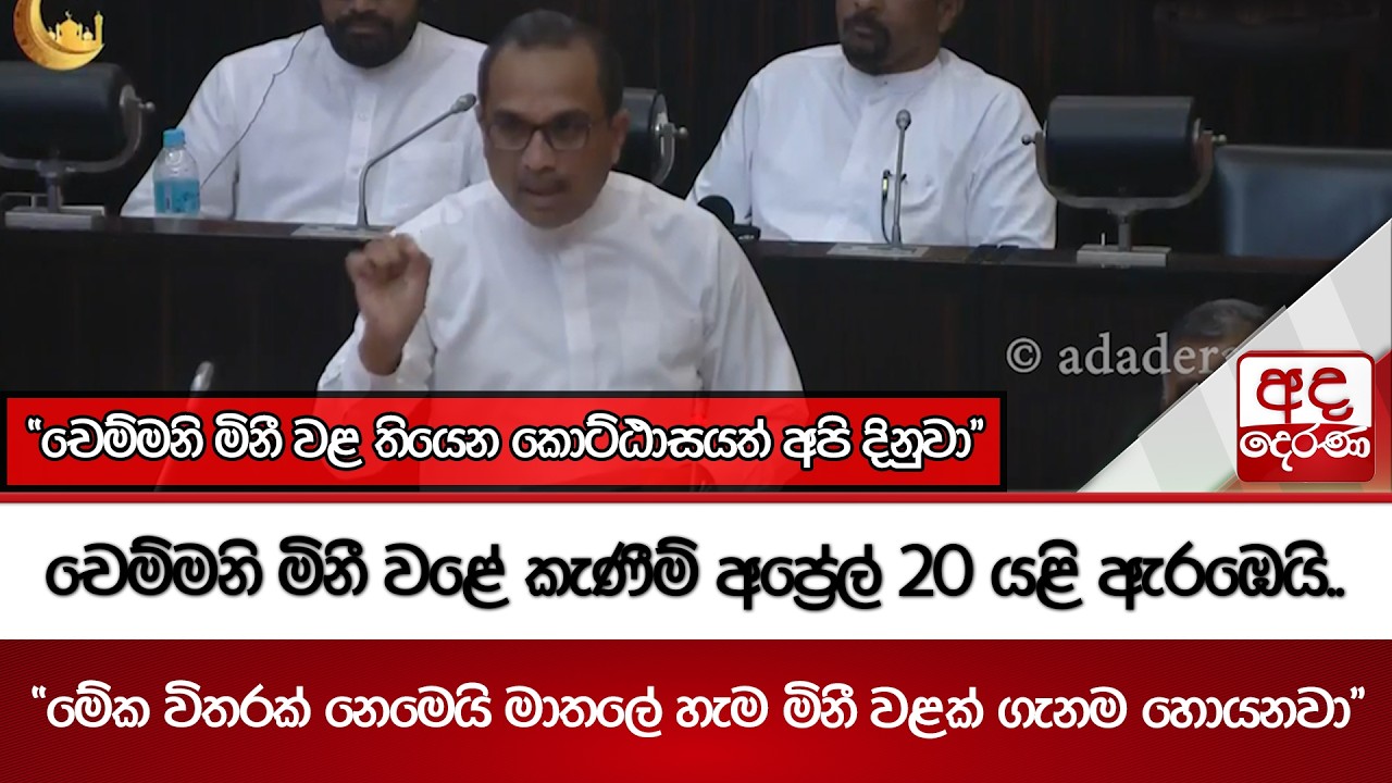 චෙම්මනි මිනී වළේ කැණීම් අප්‍රේල් 20 යළි ඇරඹෙයි.. | Ada Derana