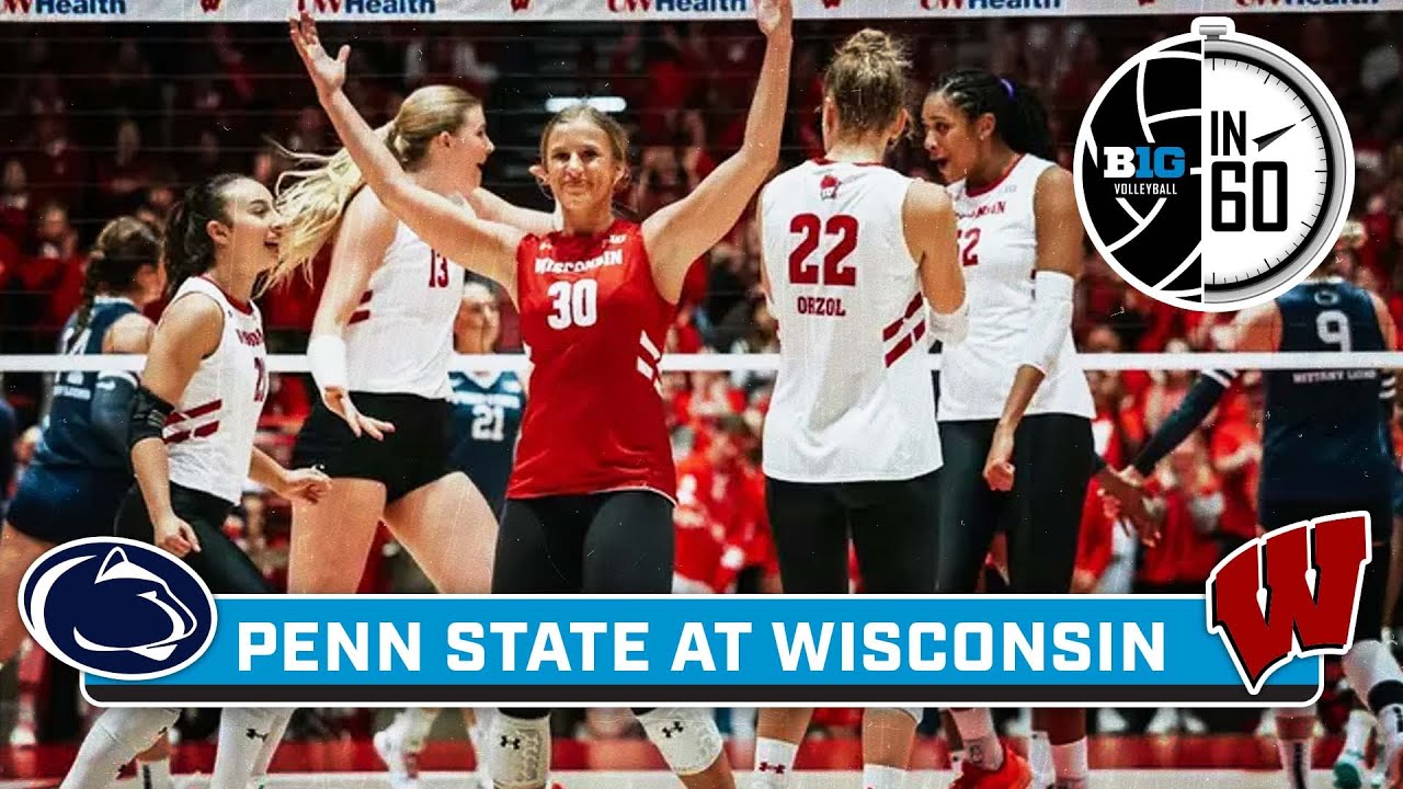Penn State at Wisconsin | Nov. 9, 2024 | Big Ten Volleyball in 60