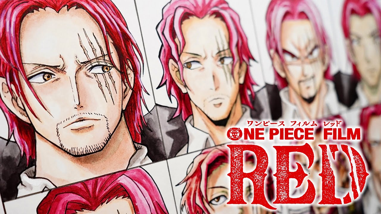 Drawing Shanks in different anime styles(シャンクス12種類のアニメスタイルで描く）ONEPIECE film RED