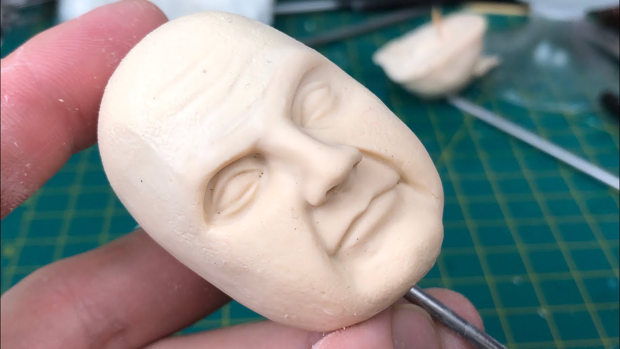 Modelando rosto realista em biscuit - parte 3 estiletando