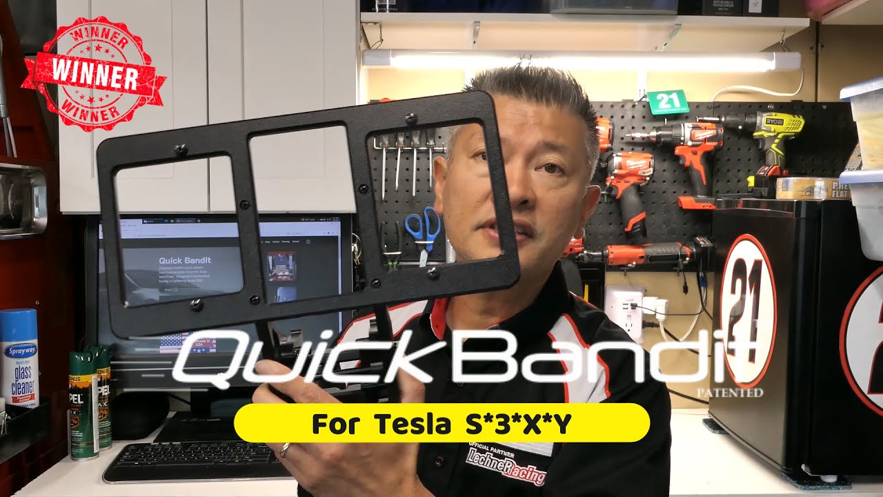 Передний держатель номерного знака #Tesla от #QuickBandit. Полный обзор и установка #teslamodely ...