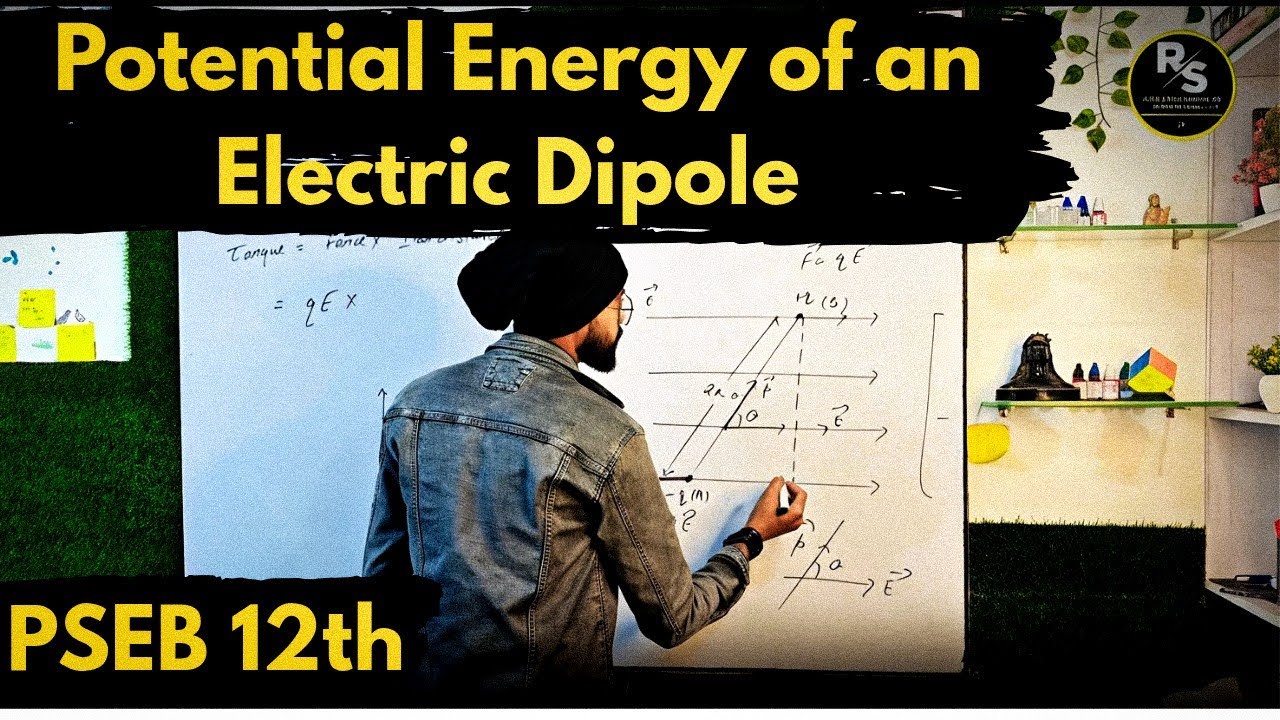 Potential Energy of Electric Dipole placed in uniform electric field | class 12th physics PSEB 