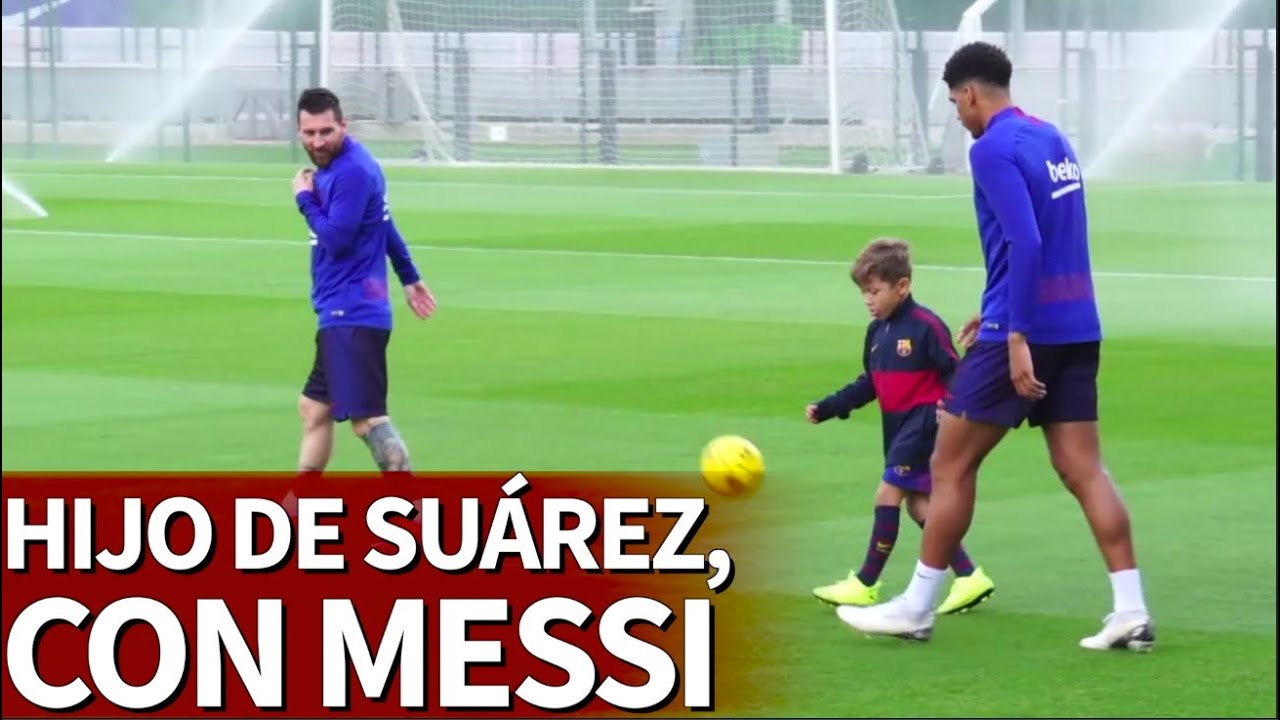 El hijo de Luis Suárez peloteando con Messi | Diario AS