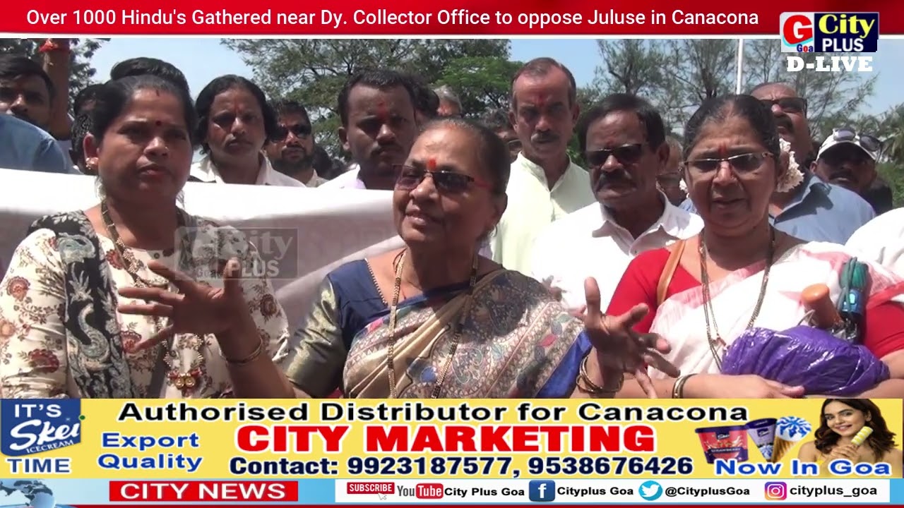 Over 1000 Hindu's Gathered near Dy  Collector Office to Oppose Juluse in Canacona