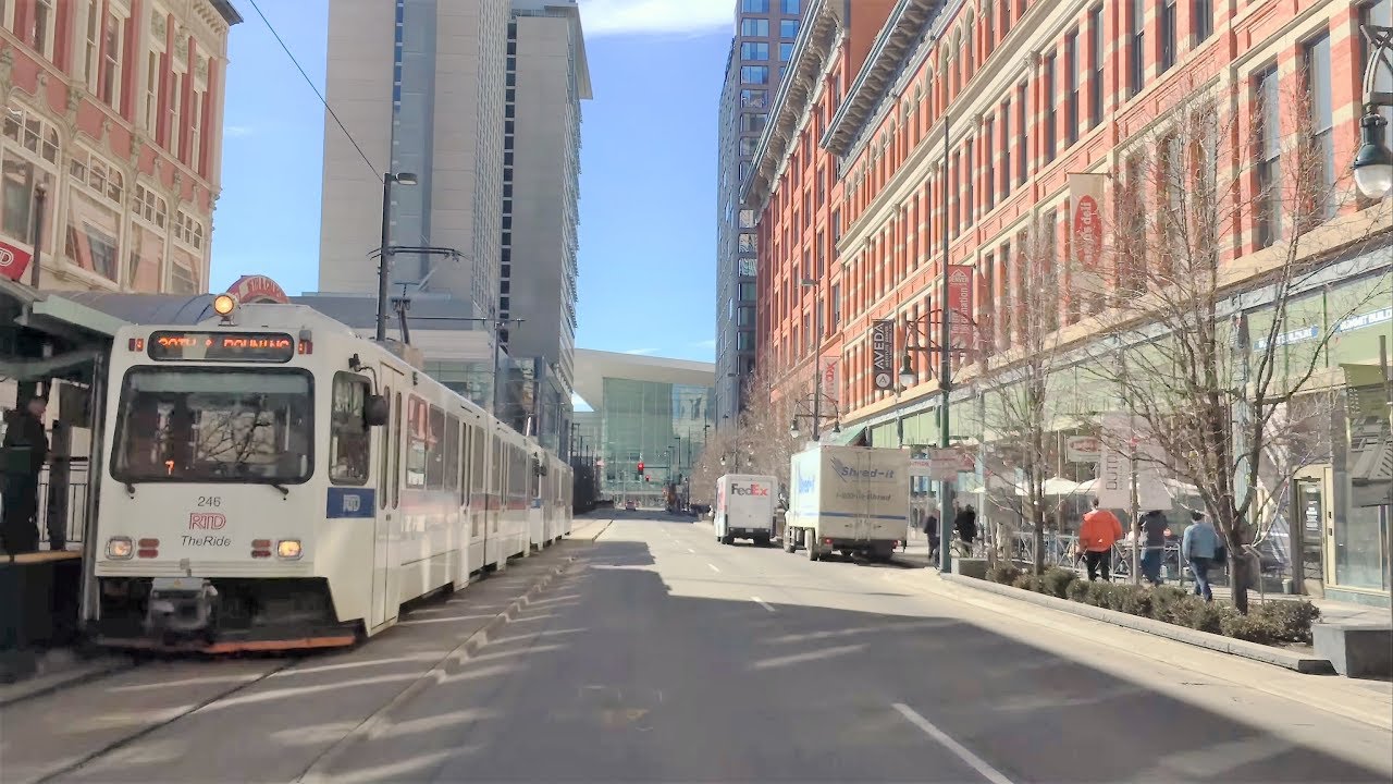 Driving Downtown - Denver 4K - Colorado USA