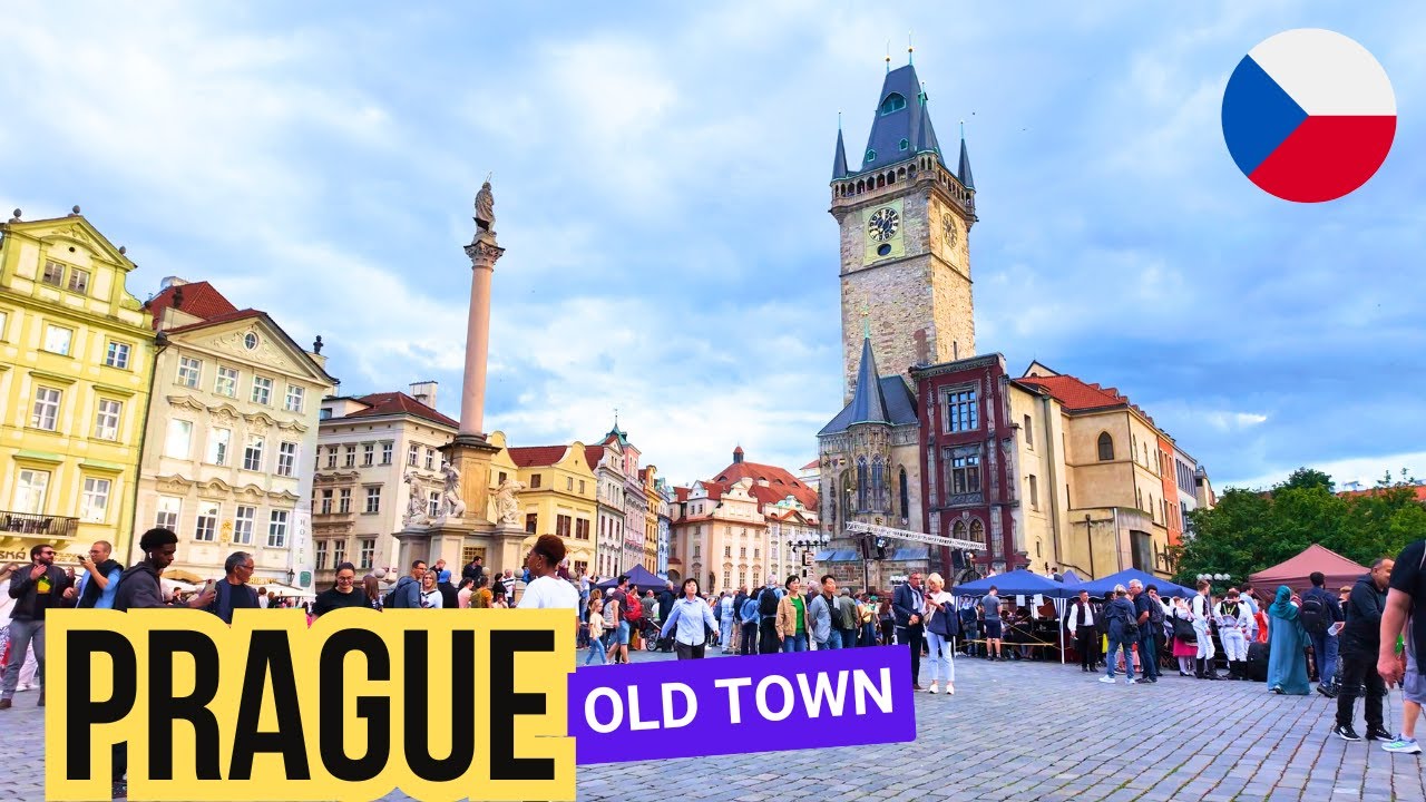 🇨🇿 CZECHIA - PRAGUE - Old Town - Vaclavske Namesti to Charles Bridge - 2 hours walking tour 4K