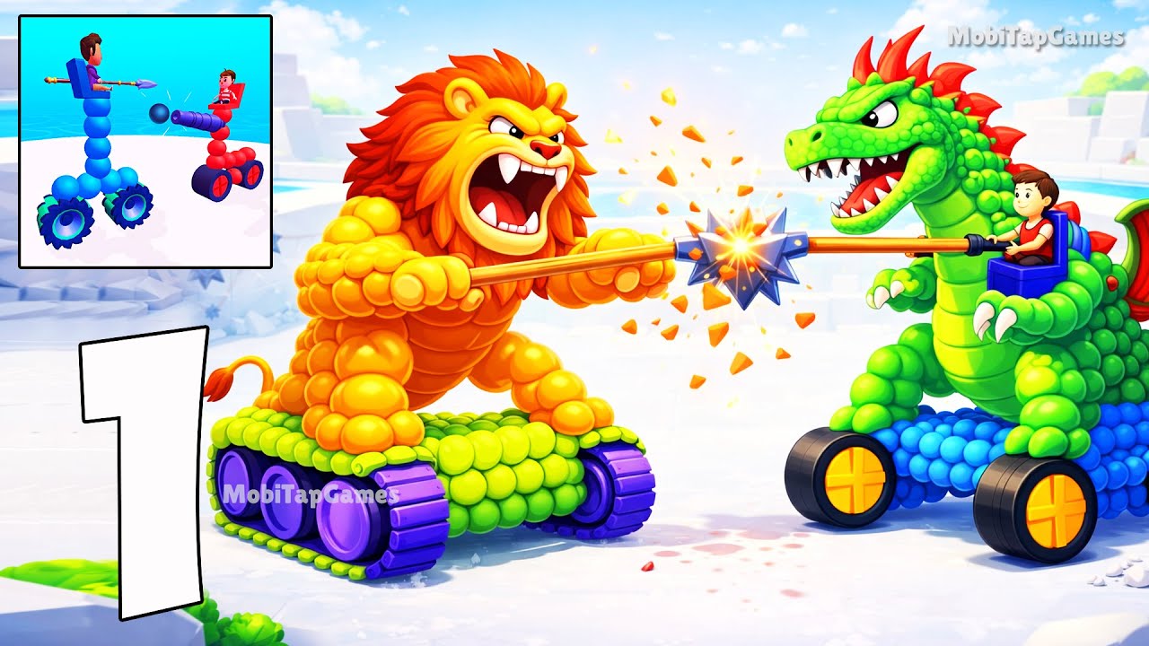 Draw Joust – Gameplay Walkthrough – Draw, Build & Battle Crazy Vehicles (iOS, Android)