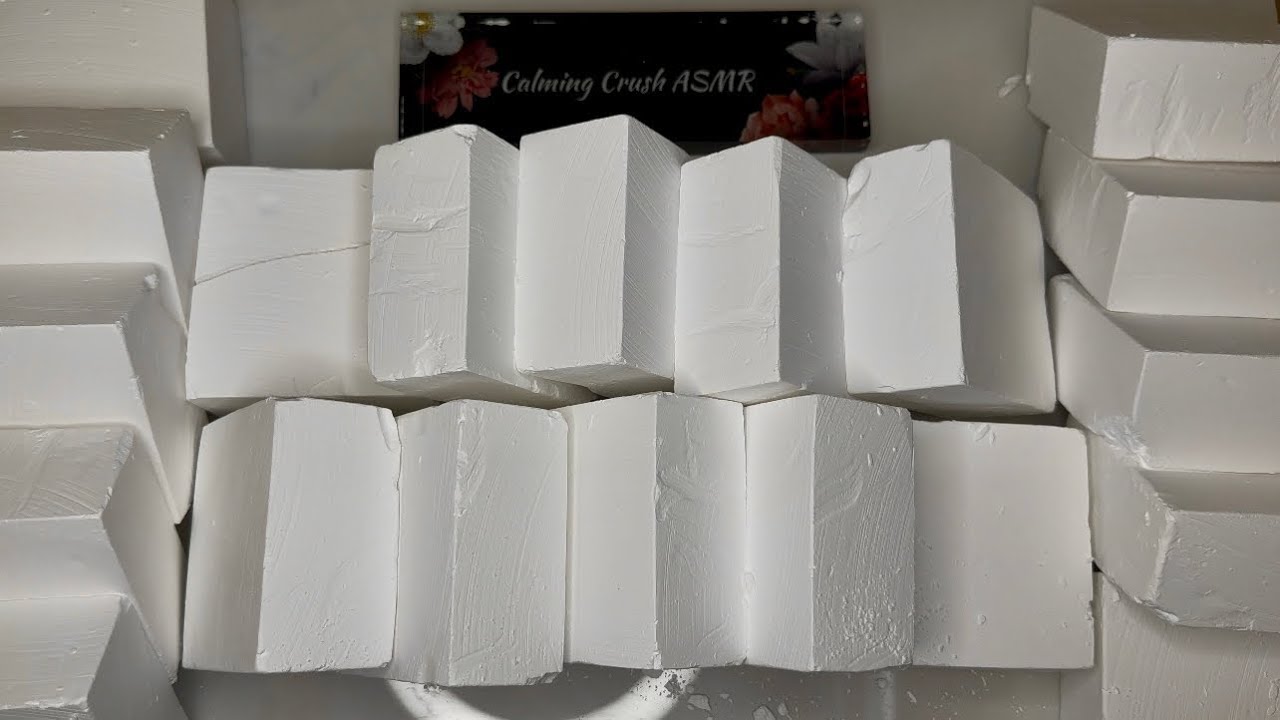 Full Box of Crunchy WOD Gym Chalk Satisfying ASMR Experience | Plain Fresh Blocks | Calm Brain Break
