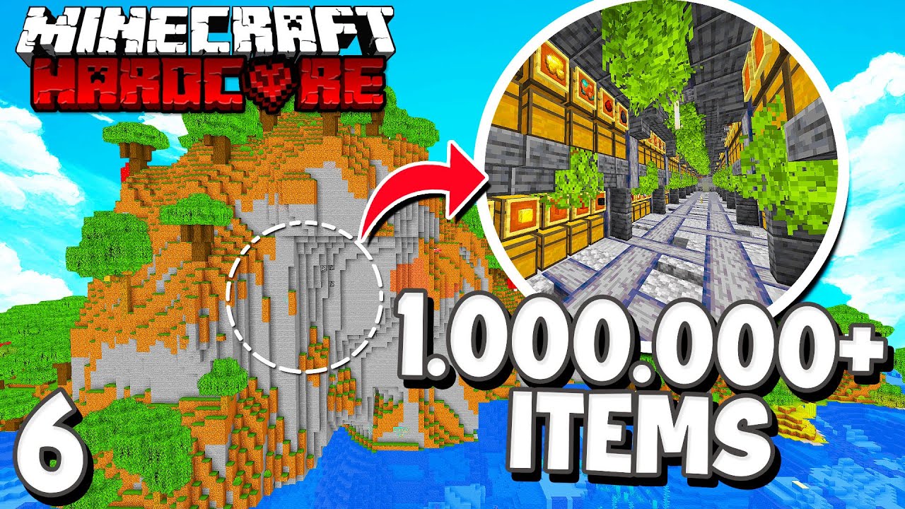 MUNTELE ASTA ASCUNDE PESTE 1.000.000 DE ITEME PE MINECRAFT HARDCORE!
