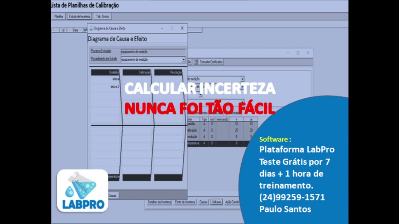 LabPro C&aacute;lculo de Incerteza