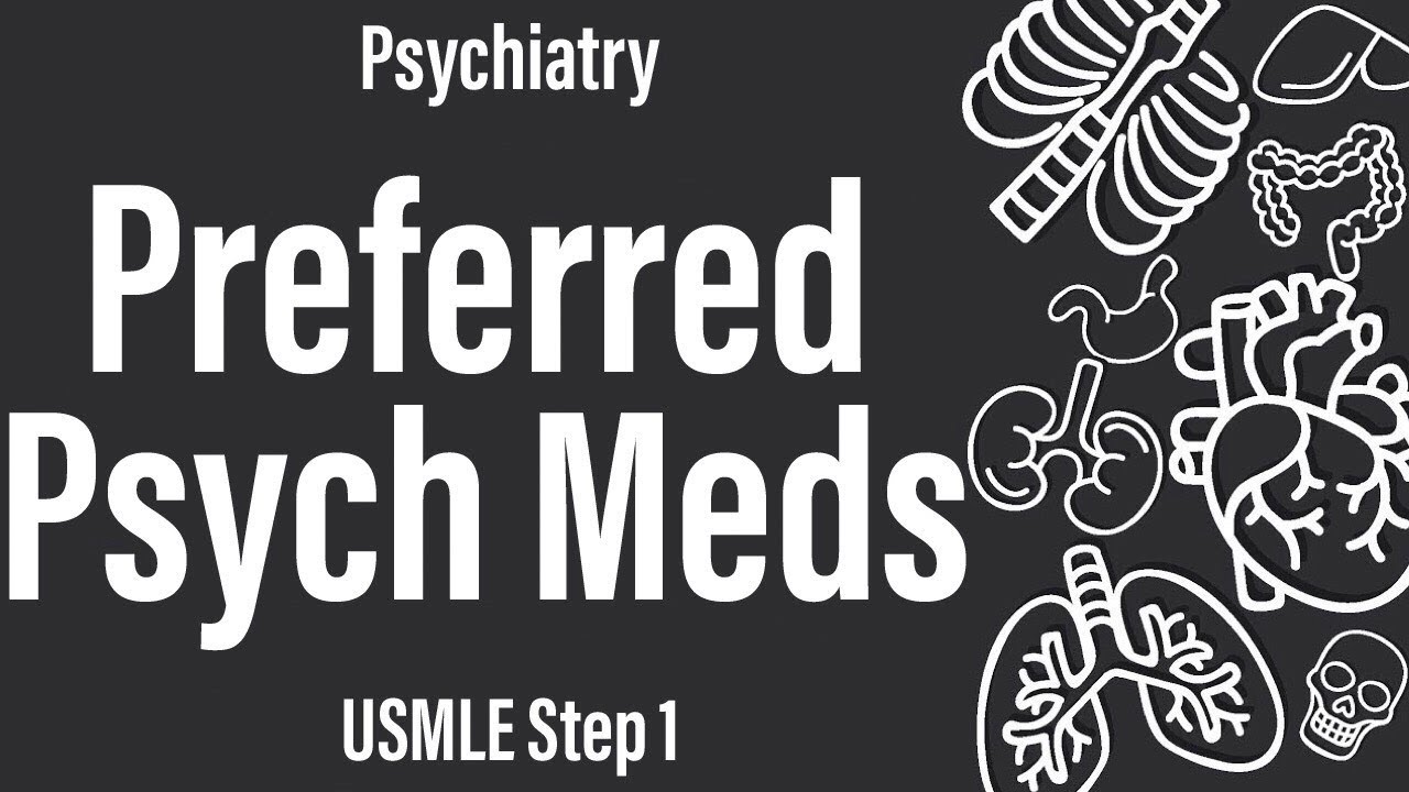 Preferred Psychiatric Medications (Psychiatry) (Pharmacology) - USMLE Step 1