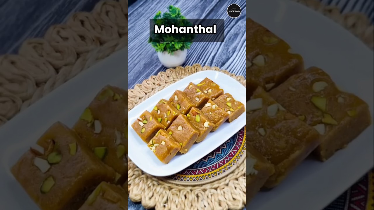 Mohanthal in 1 Minute &ndash; Gujarati Sweets #mohanthal #mohanthalrecipe #shortsfeed #shorts