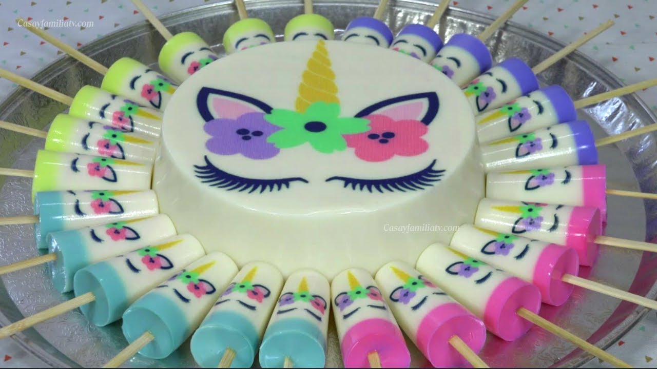 GELAPALETAS y GELATINA DE UNICORNIO para FIESTAS INFANTILES 🦄 ¡POSTRES MÁGICOS y DIVERTIDOS!