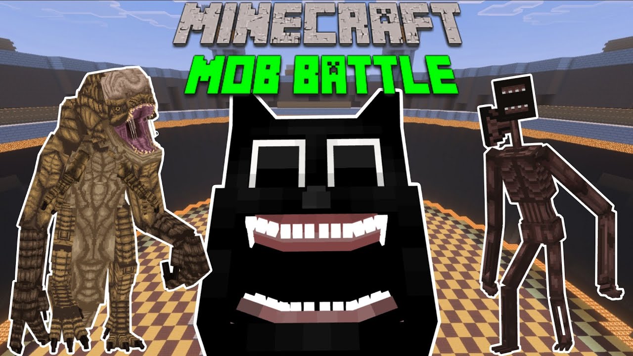 Distorus Rex(GOJIDRAW) Vs Siren Head and Cartoon Cat(BendyTheDemon18) - Minecraft Mob Battle 