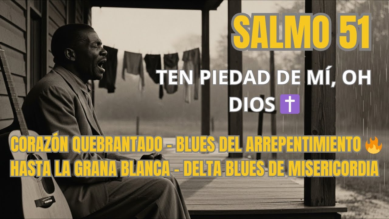 TEN PIEDAD DE MÍ, OH DIOS ✝️  Salmo 51 en Delta Blues Puro | Lávame y Límpiame 🔥