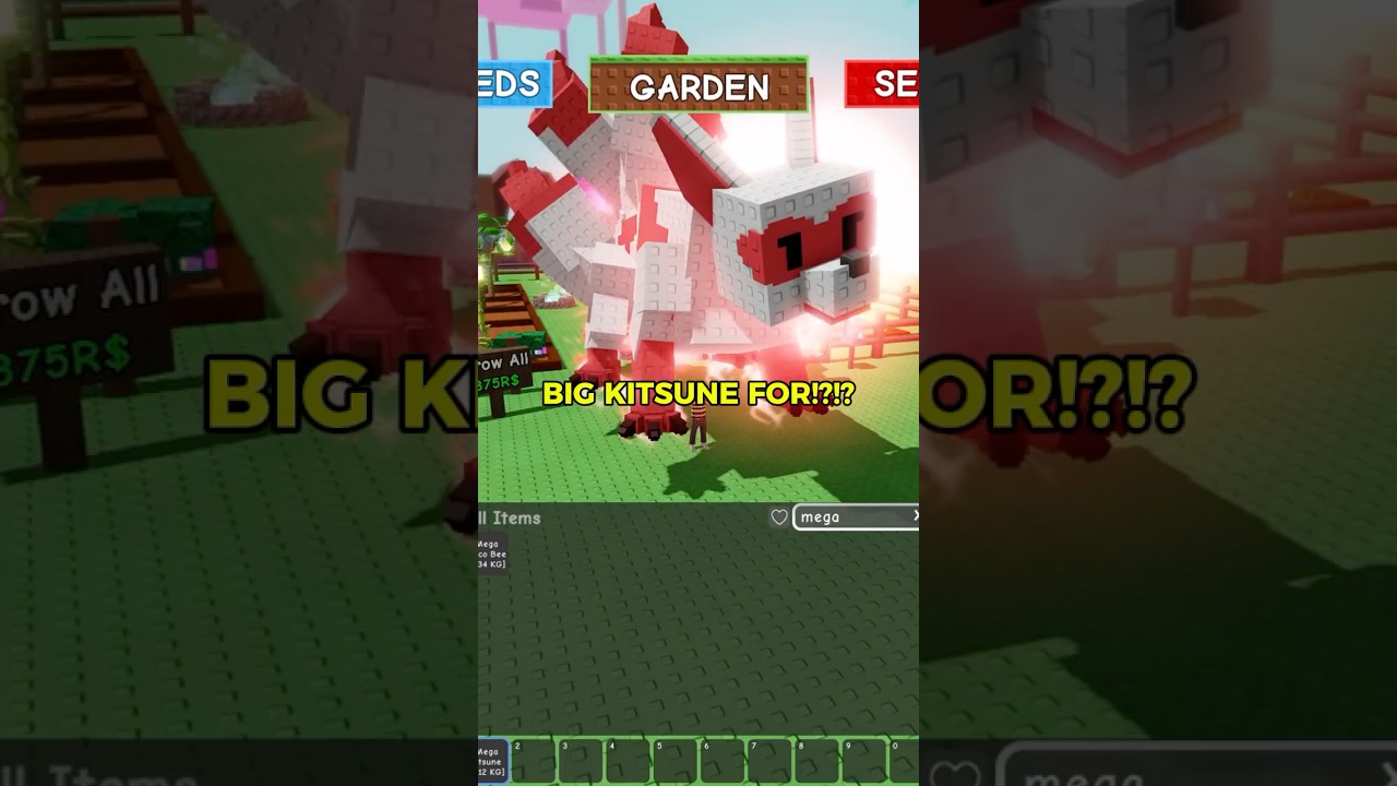 I TRADED MY MEGA KITSUNE FOR A RAINBOW RAINBOW SPINOSAURUS😱🙏 #growagarden #roblox #gag