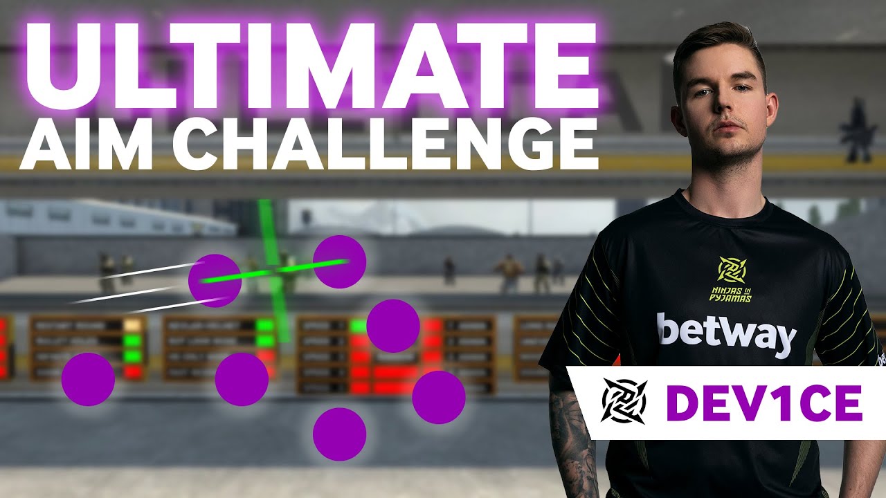NIP Dev1ce Plays CS:GO Ultimate Aim Challenge