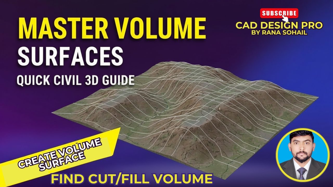 How to Create Volume Surface & Calculate Cut/Fill Volume in Civil 3D #civil3d #autocad #cadtips