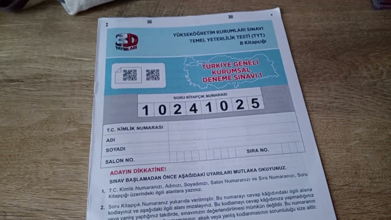 3D Türkiye geneli tyt-1  yorumum