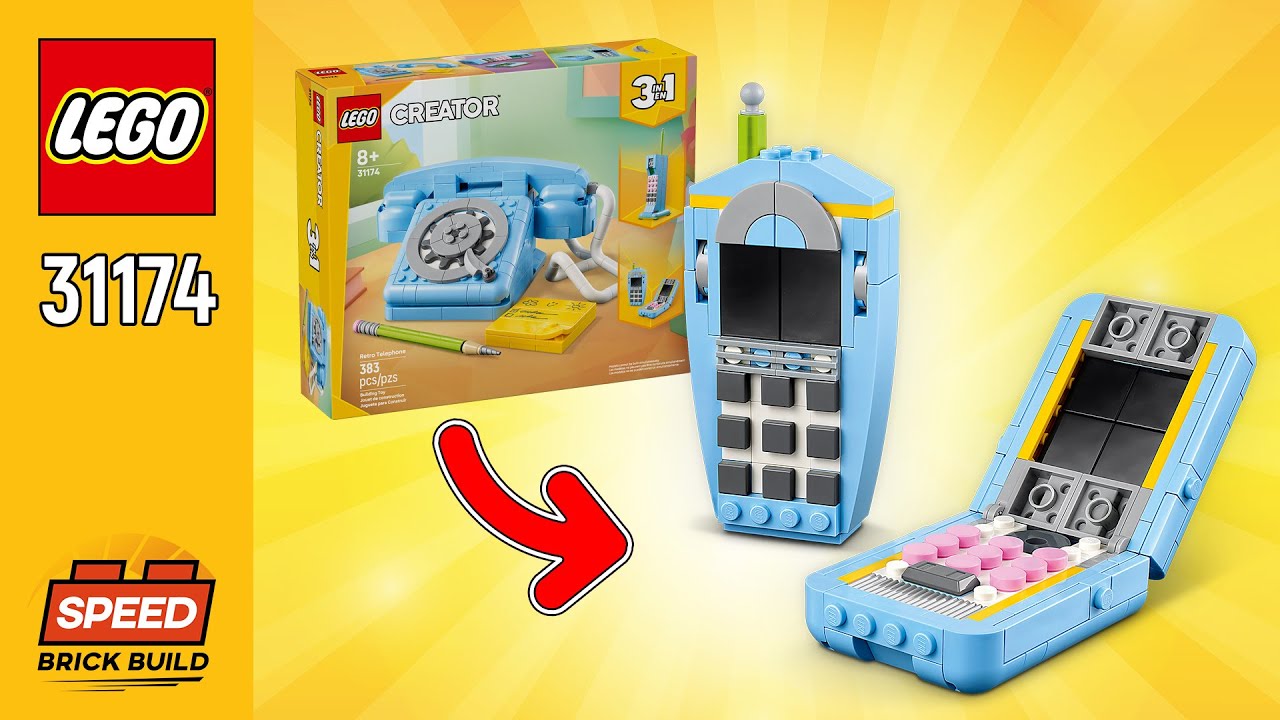 LEGO 2 Phones from the 2000s (31174) from Creator Retro Telephone | Tutorial @SPEEDBrickBuild