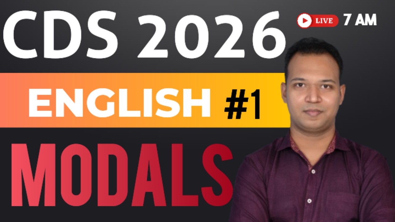 Modals for CDS 2026 | English for cds 2026 | Class-1 | cds enlglish classes |  #cds #cds2026