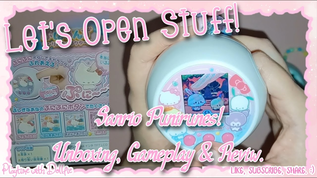 Punirunes *Sanrio* Unboxing, Gameplay & Review 🎀 Cute Virtual Pet!