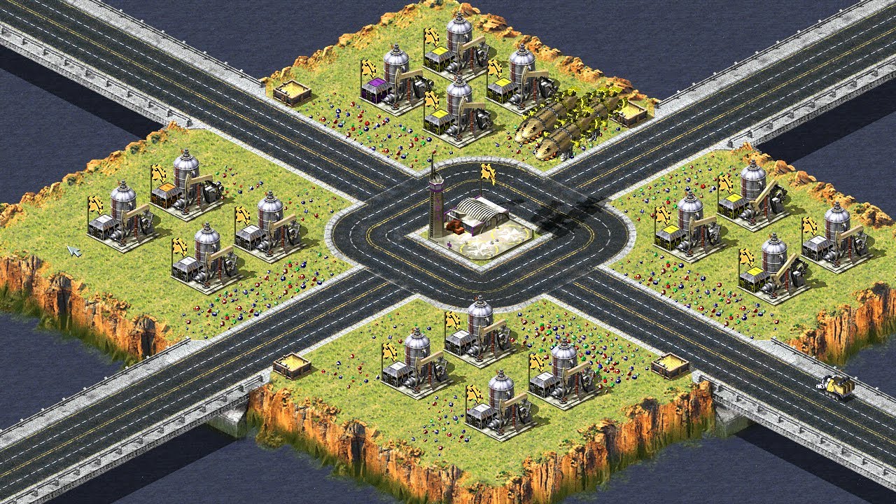 Red Alert 2 | Extra hard ai | Rush to the Middle