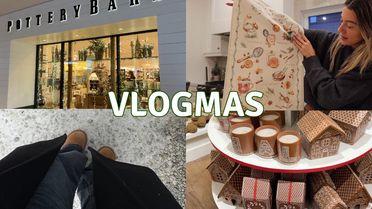 VLOGMAS 1: GIVEAWAY!!!! Shopping at Pottery Barn, Zara Home Christmas Decor Haul, Dinner Date