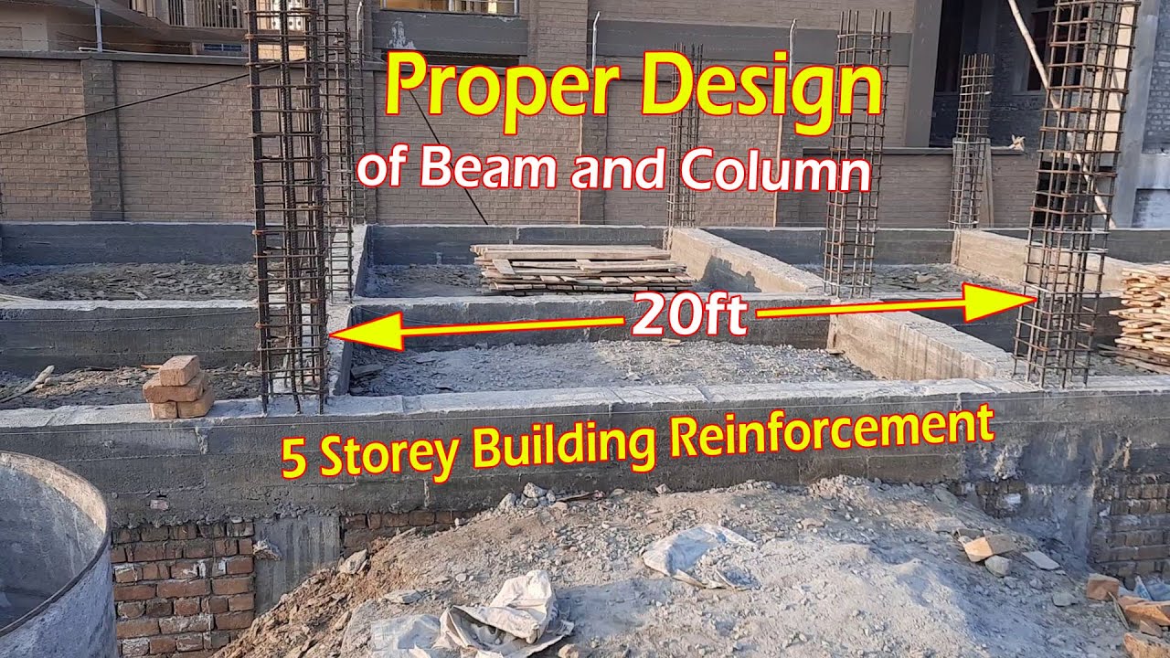 5 Storey Beam and Column Reinforcement Design Practically | Civil Site Visit Video |