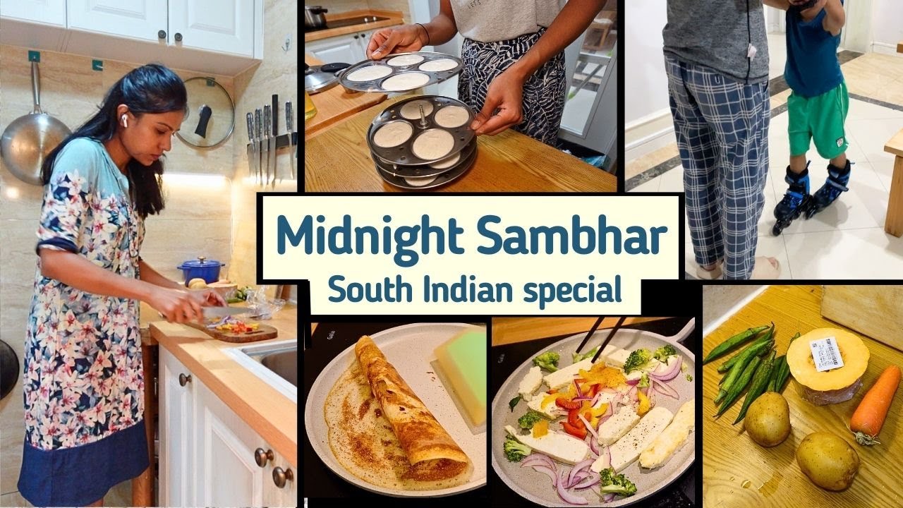 Hungry at midnight | Made south Indian for Odin & Ivan | Started playing piano