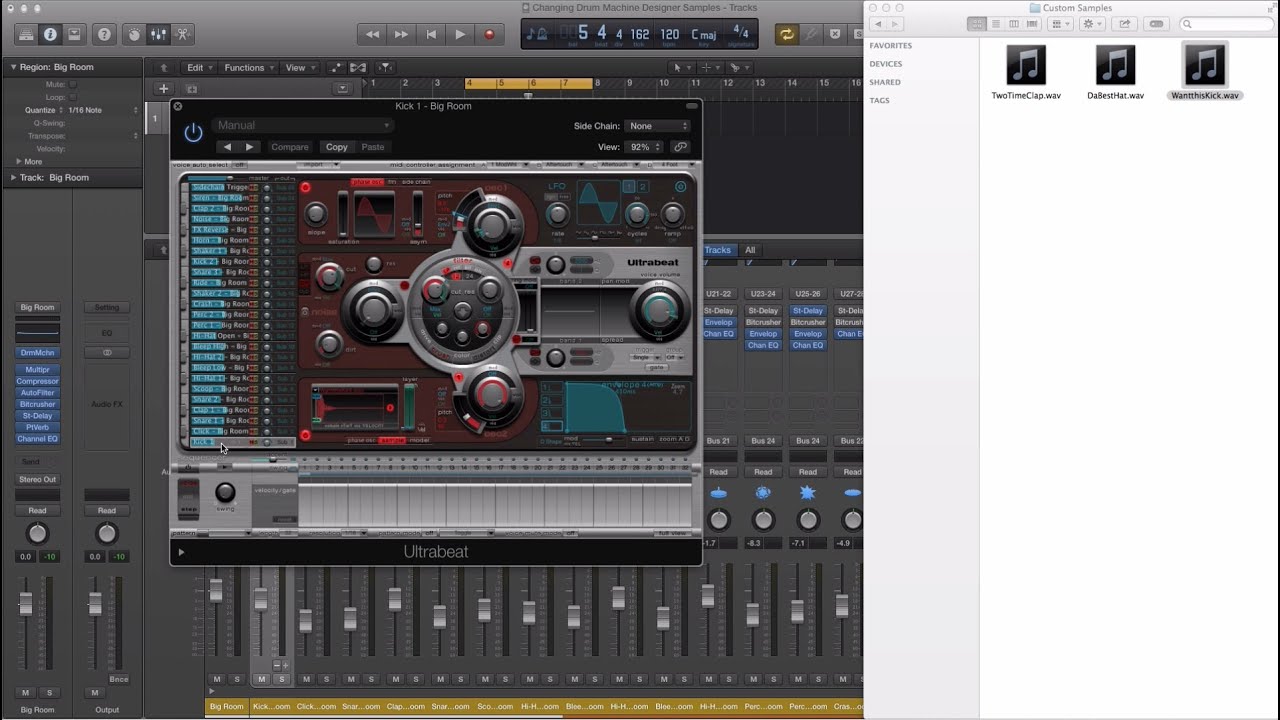 How to use custom samples with Drum Machine Designer