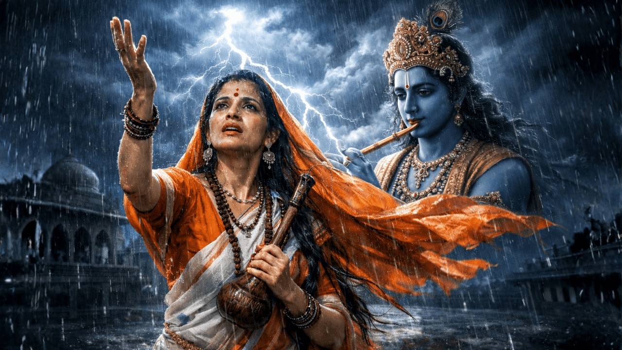 बरसै बदरिया सावन की 🌧️ | मीरा बाई का विरह भजन | हरि आवन की भक्ति | Meera Bai Krishna Bhajan #meera