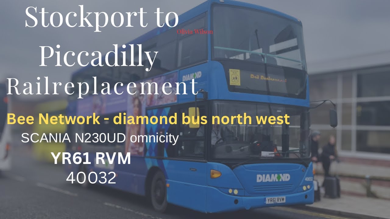 Bus rides 5.   Stockport to Manchester Piccadilly.  Rail replacement.   Bee network Scania OmniCity 
