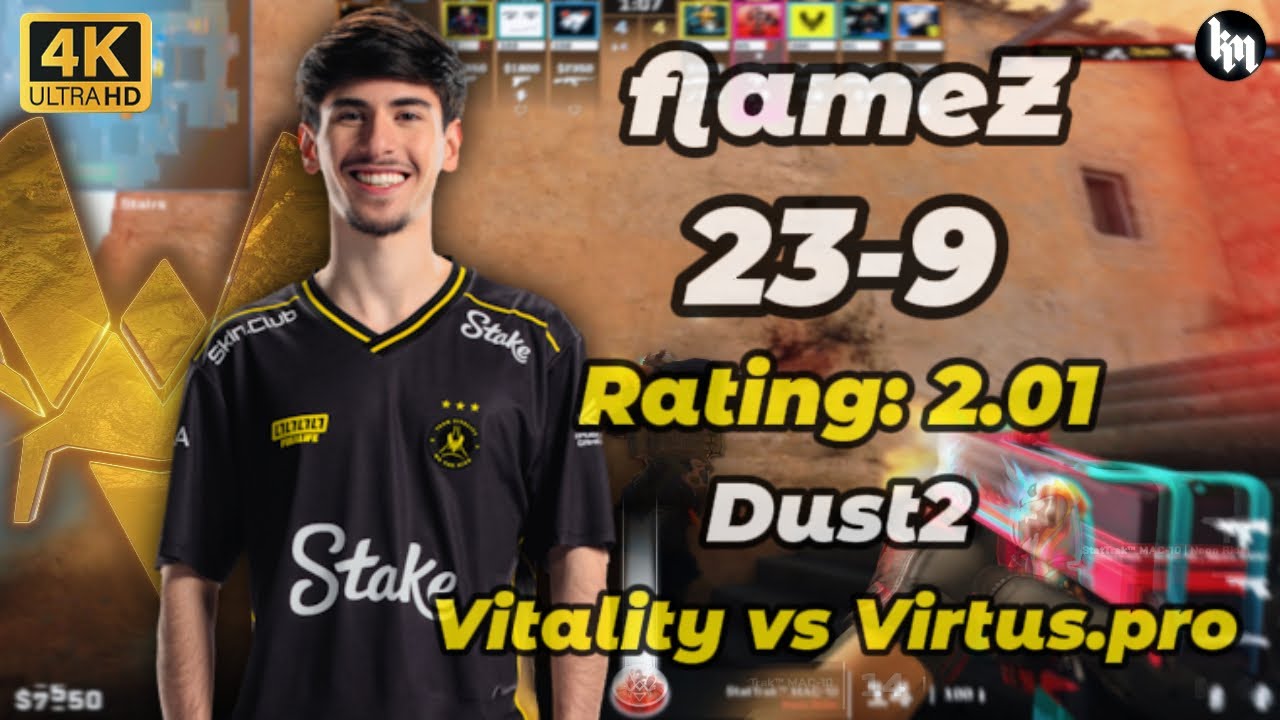 flameZ (23-9) Vitality vs Virtus.pro (Dust2) | BLAST Bounty 2026 Season 1 #cs2 #flamez
