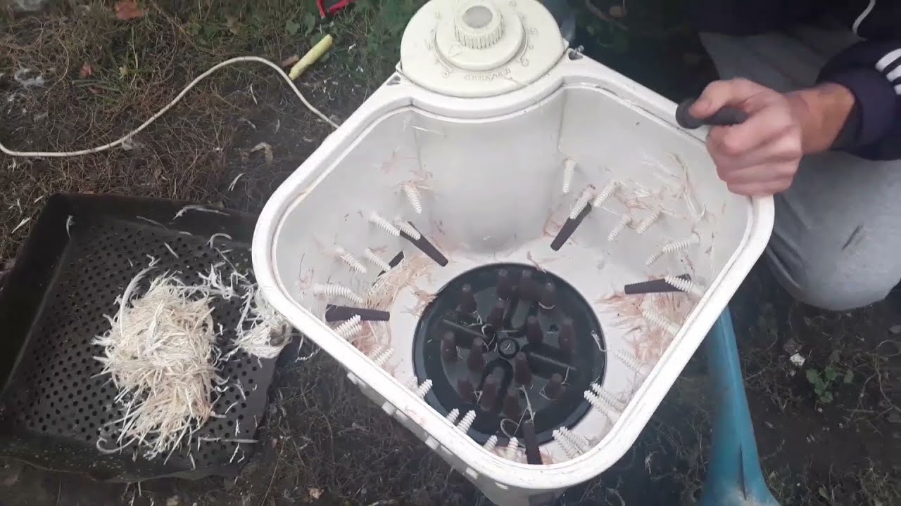 Перосъемная машина из стиральной машинки своими руками.