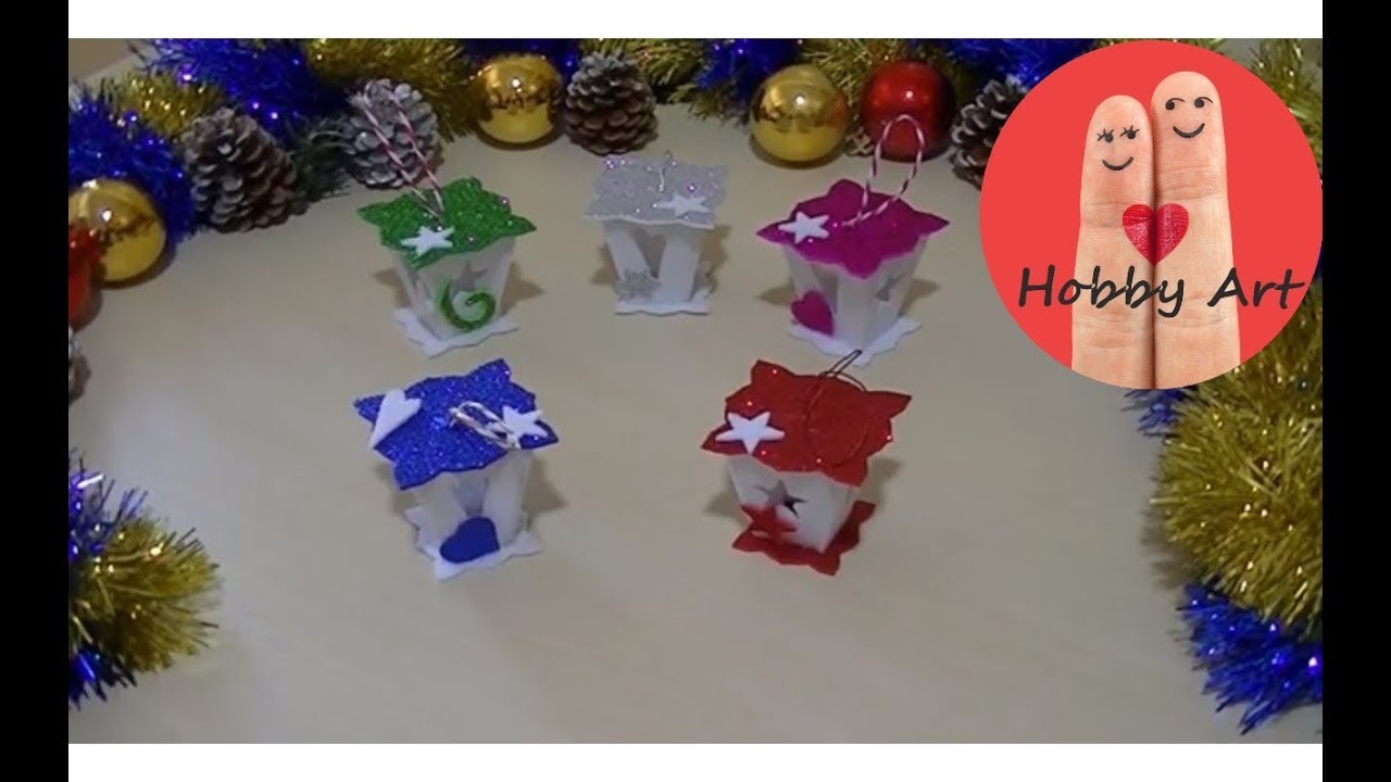 DIY Tutorial mini Lanterne in Feltro Gomma Eva - Mini  lanterns in felt and fommy