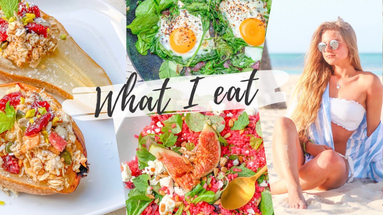 WHAT I EAT IN A DAY #50 I gebackene Birne, sättigende Salate, gesunde Rezepte Diät