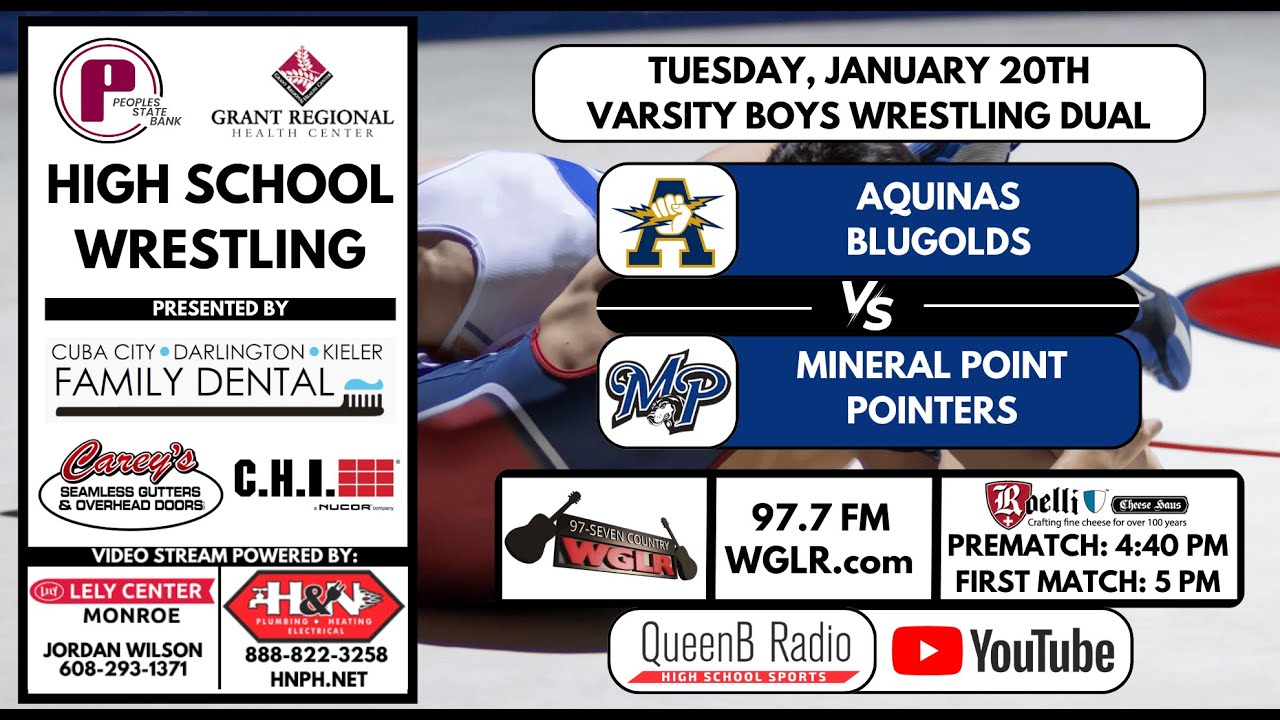 Aquinas at Mineral Point | High School Boys Wrestling Dual