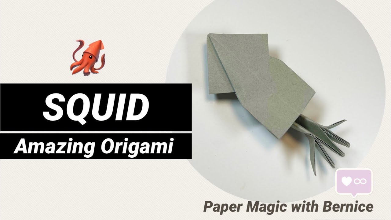 How to make an origami squid 🦑 | Origami cuttlefish DIY