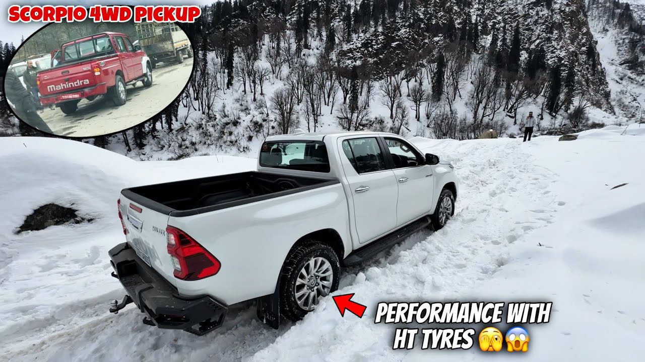 Hilux performance in Snow shocked everyone 😱 | Mahindra Scorpio Pickup in India soon