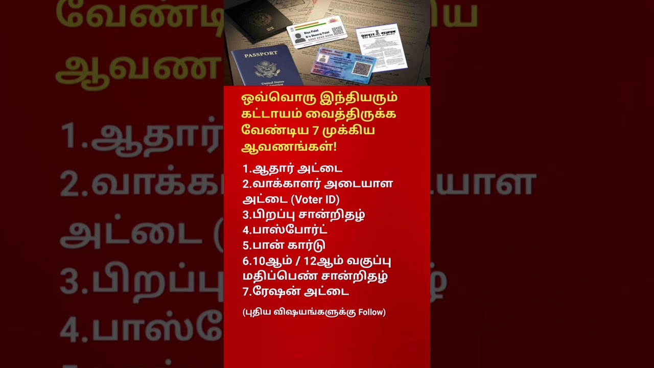 7 Important Documents Everyone Must Have | Essential IDs in India