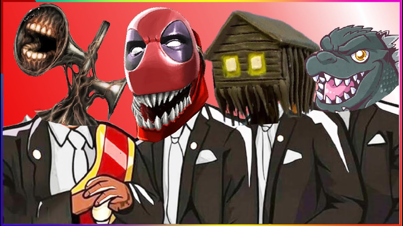 SIREN HEAD & VENOMPOOL & HOUSE HEAD & BABY GODZILLA - Coffin Dance X Baby Shark COVER